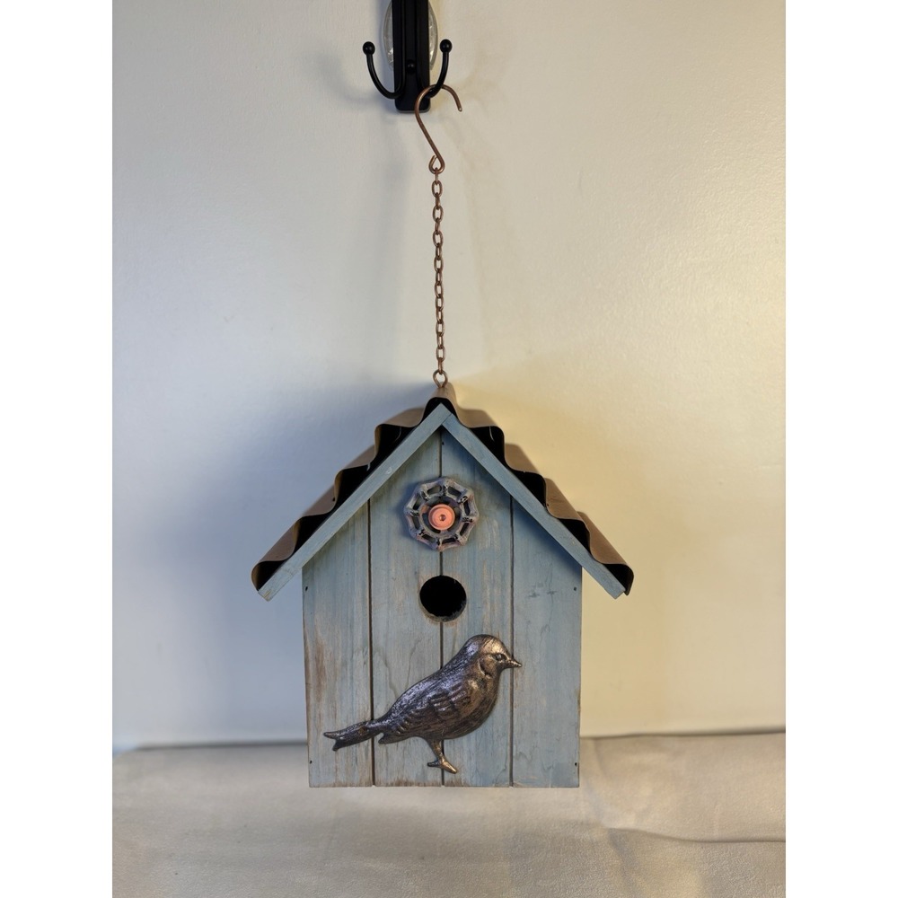 Background‎ Glory Country Birdhouse with Copper Roof 9" Long 10" Tall